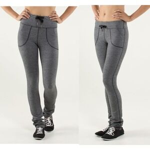 Lululemon Skinny Will Pant Full On Luon Adjustable Rise Leggings Pockets W5BM8S